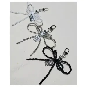 더블 진주 리본 키링