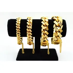 @도트 다이아 보카시 25mm 팔각 팔찌 4종 특수 도금 팔찌 남자금팔찌